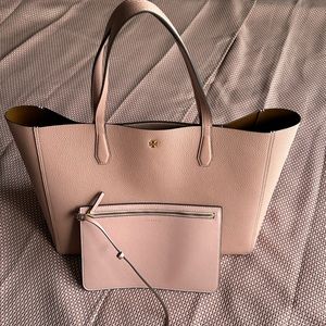 Tory Burch Blake Pebble Leather Pink Tote